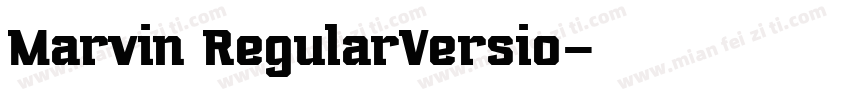 Marvin RegularVersio字体转换